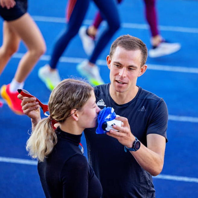 athlete being tested